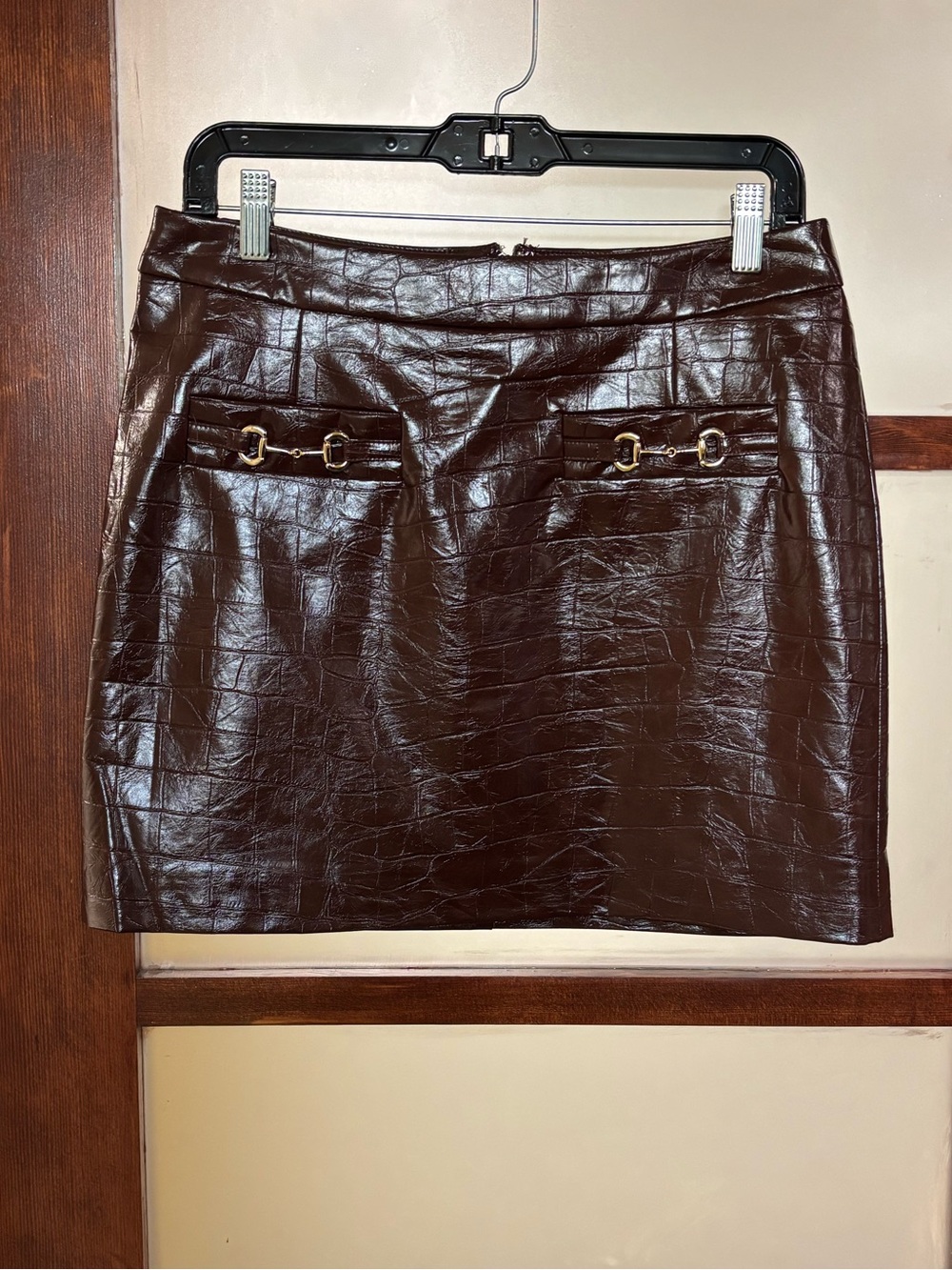 Dolce Cabo Faux Leather Mini Skirt